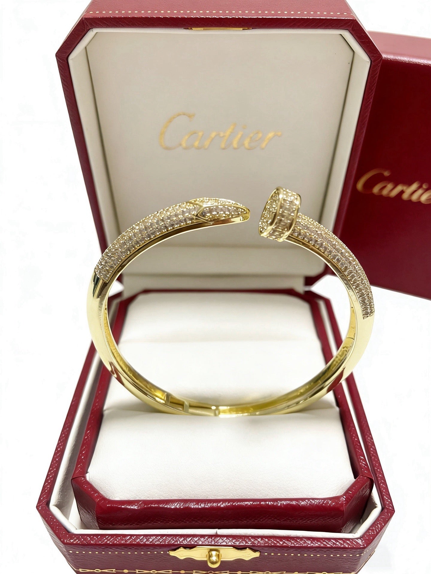 Sculptural Statement Bracelet in Gold-Tone – Design 75 front view