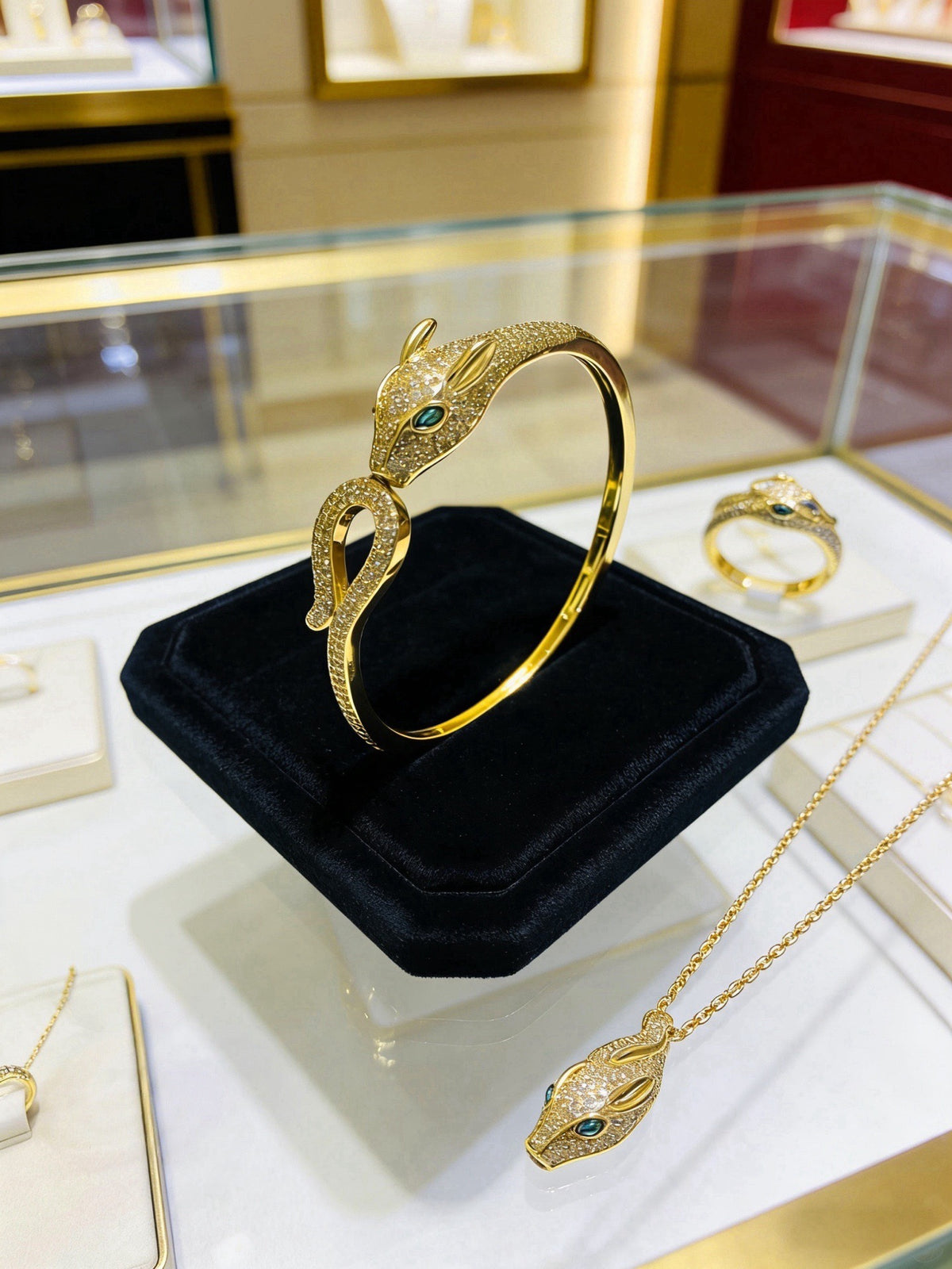 Sculptural Statement Bracelet in Gold-Tone – Design 64 main product view