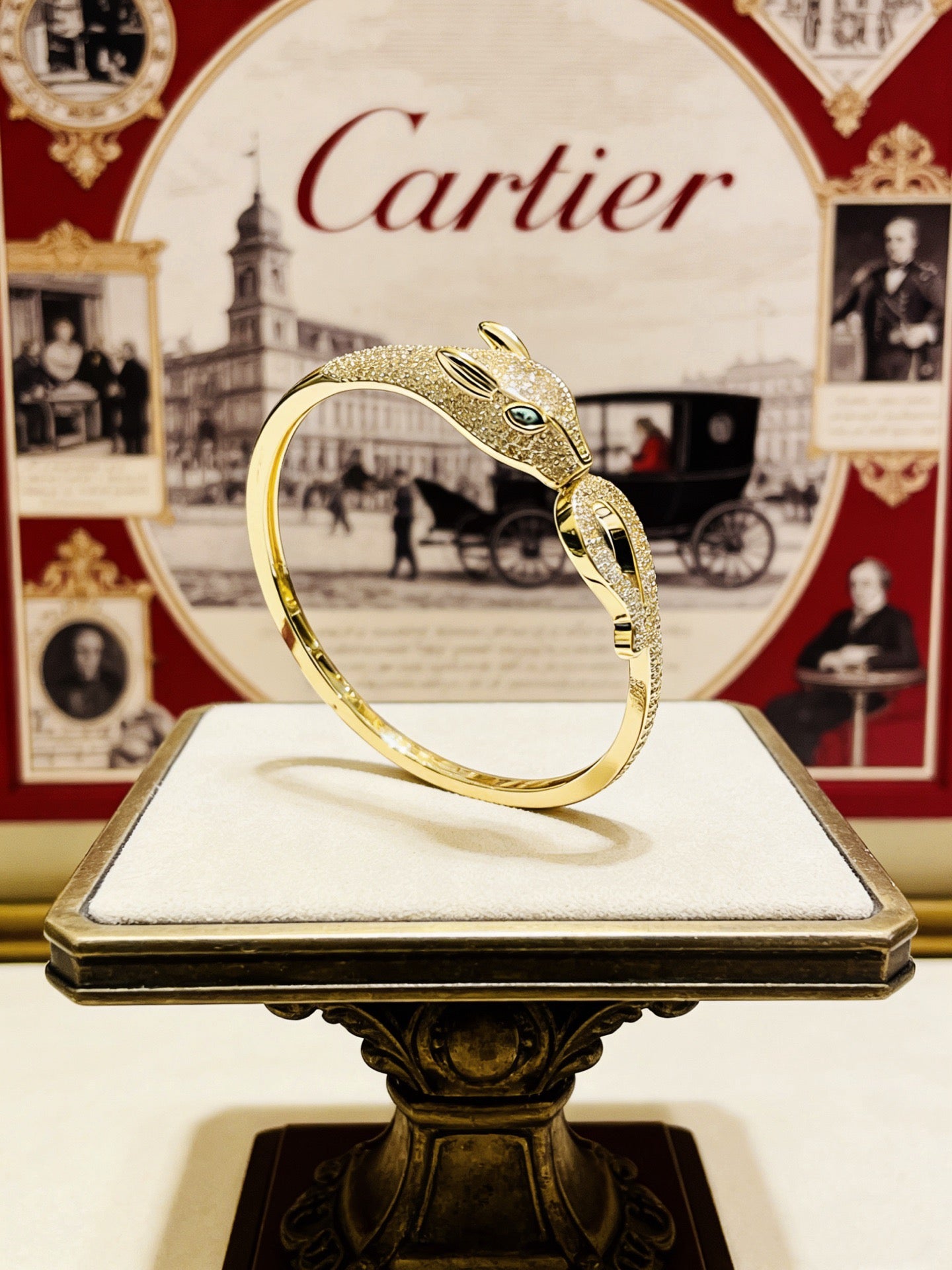 Sculptural Statement Bracelet in Gold-Tone – Design 64 styled view
