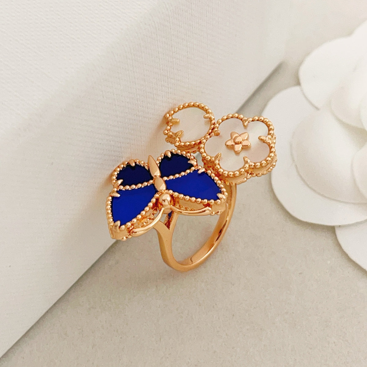 Butterfly Statement Ring in Rose-Gold-Tone styled product view