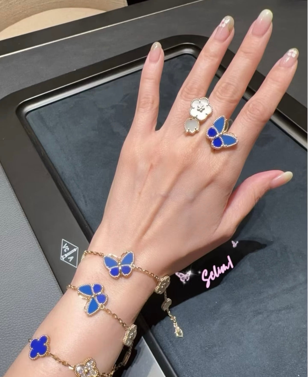 Butterfly Statement Ring in Rose-Gold-Tone styled product view