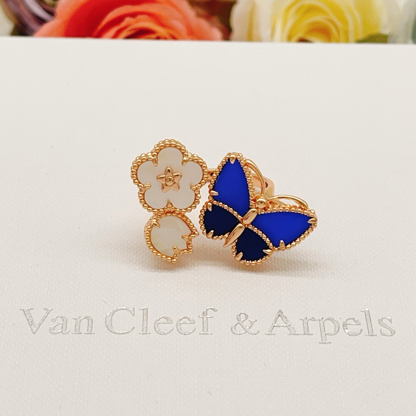 Butterfly Statement Ring in Rose-Gold-Tone front product view
