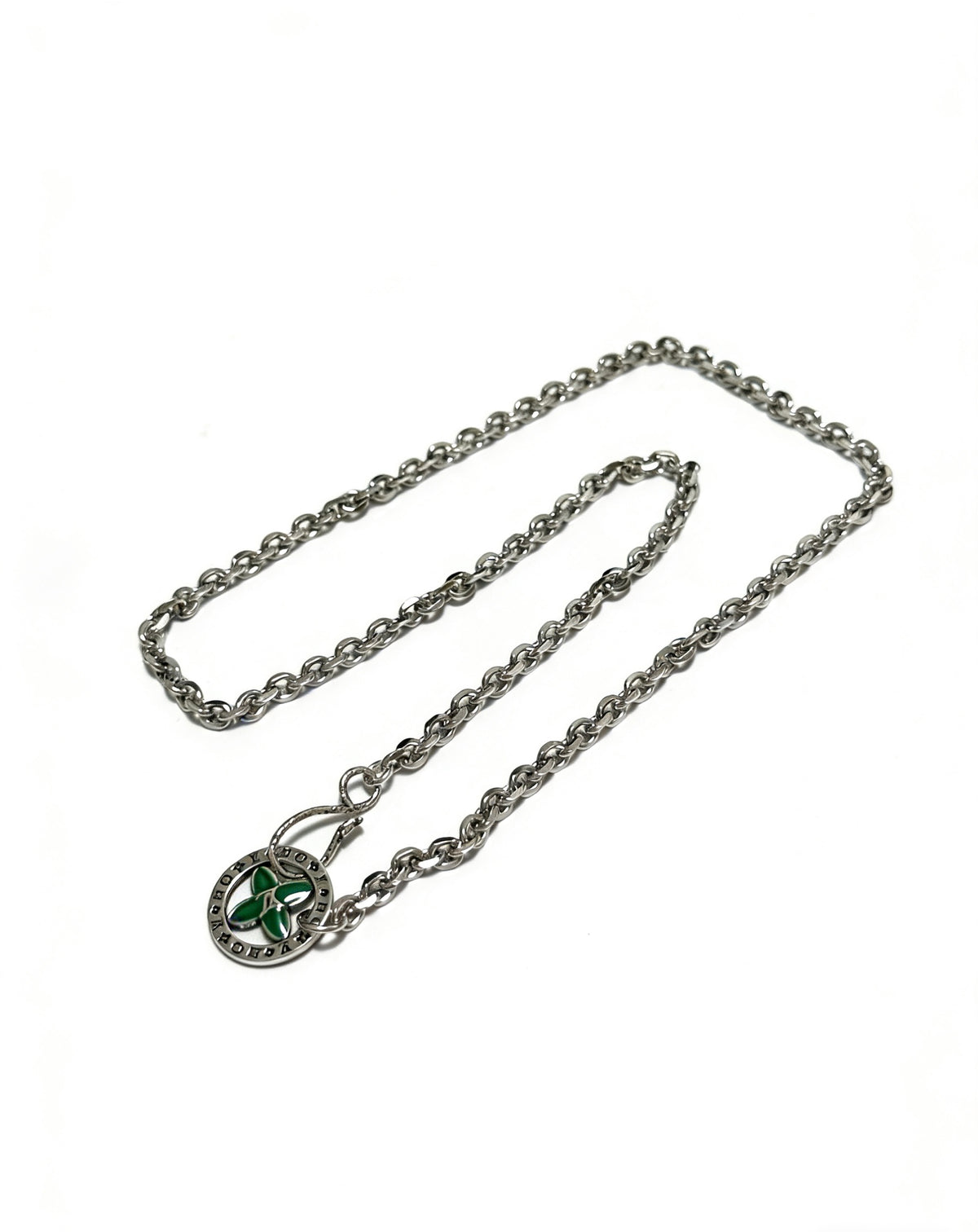 Chain Pendant Necklace in Silver-Tone – Design 006 front product view