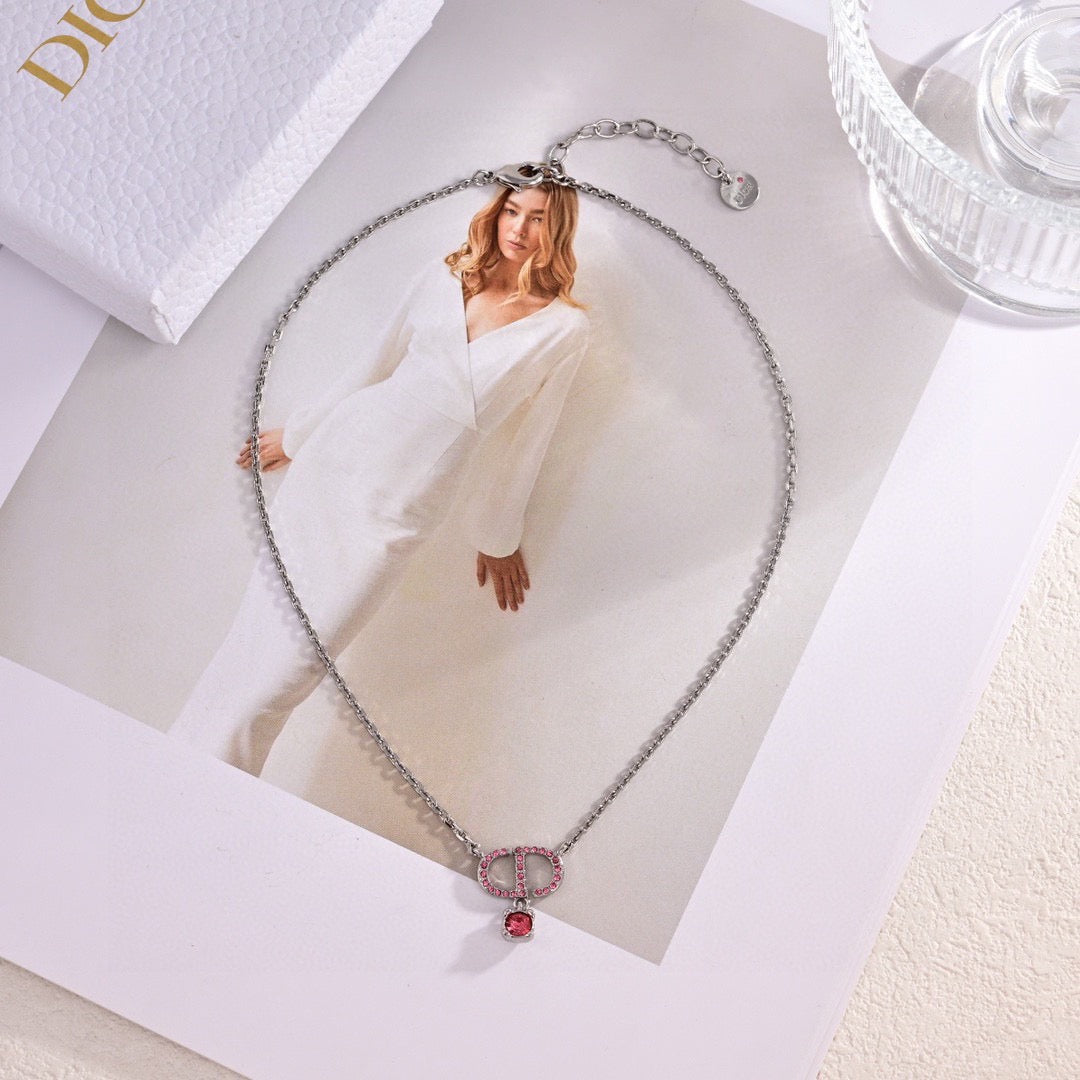 Sculptural Pendant Necklace in Polished Metal-Tone – Design 010 styled view