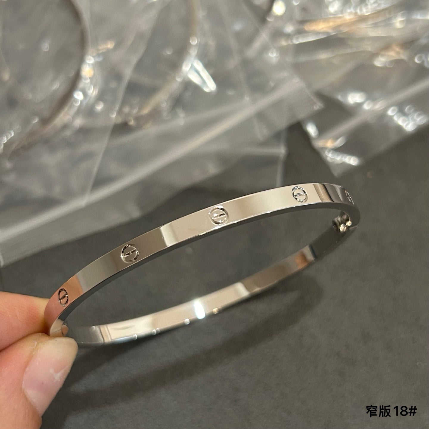 Sculptural Statement Bracelet in Polished Metal-Tone with Crystal-Style Accents – Design 01 main product view