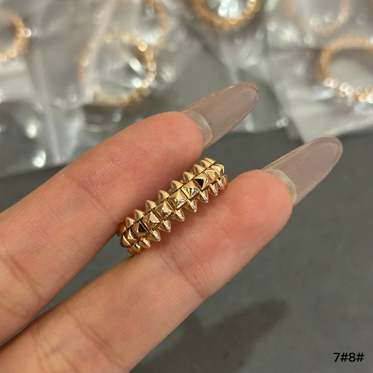 Sculptural Statement Ring in Polished Metal-Tone – Design 01 main product view
