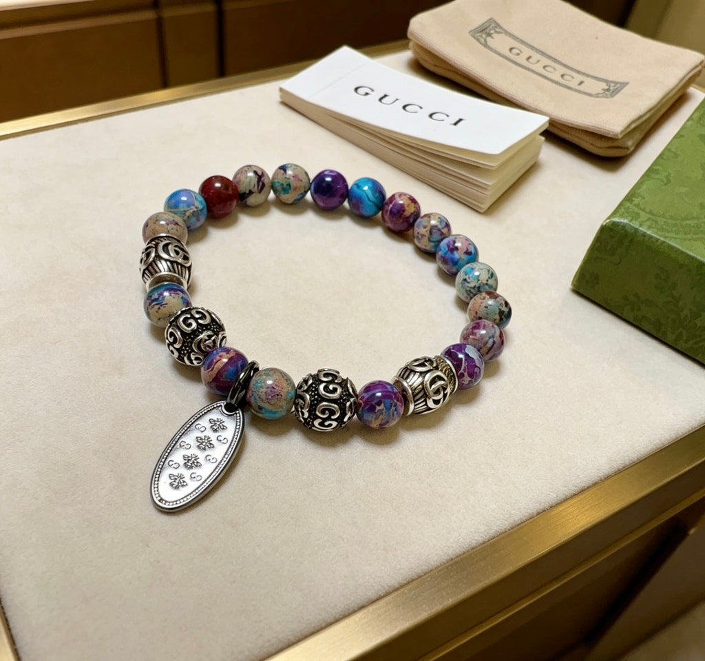 Double-G Emblem Bracelet in Polished Metal-Tone – Design 011 styled product view
