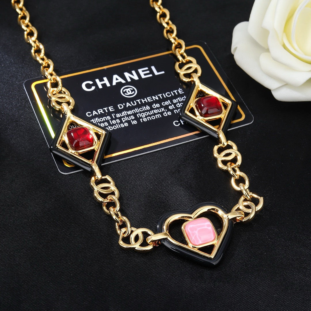 Heart Jewelry Accessory in Polished Metal-Tone – Heart Detail – Design 002 styled product view