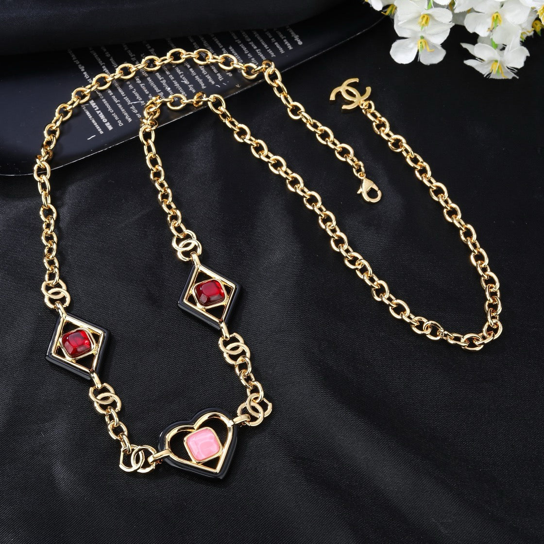 Heart Jewelry Accessory in Polished Metal-Tone – Heart Detail – Design 002 main product view
