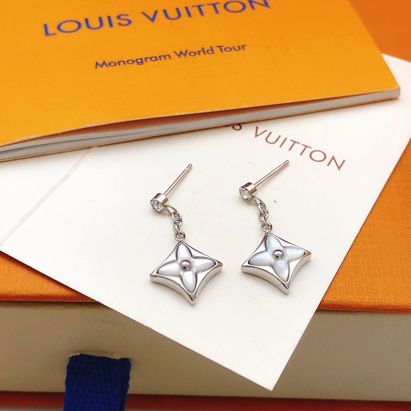 Geometric Emblem Stud Earrings in Gold-Tone – Design 027 front product view