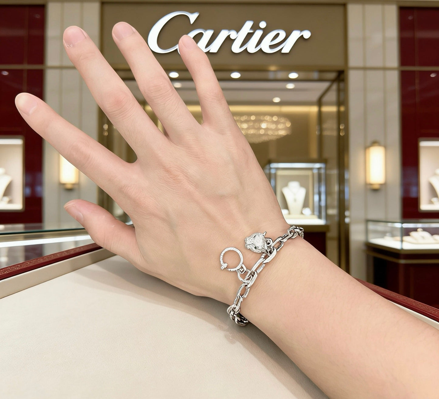 Sculptural Statement Bracelet in Gold-Tone – Design 78 side detail