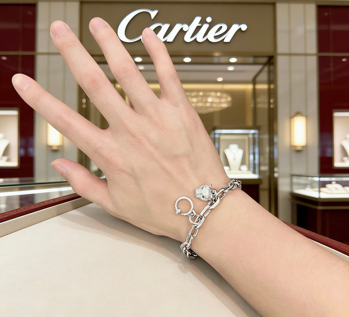 Sculptural Statement Bracelet in Gold-Tone – Design 78 side detail
