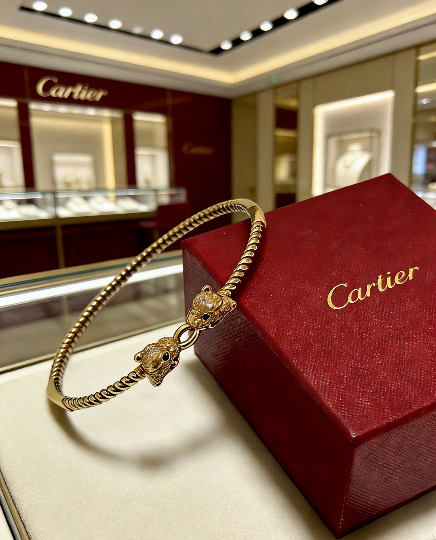 Sculptural Statement Bracelet in Gold-Tone – Design 82 styled view