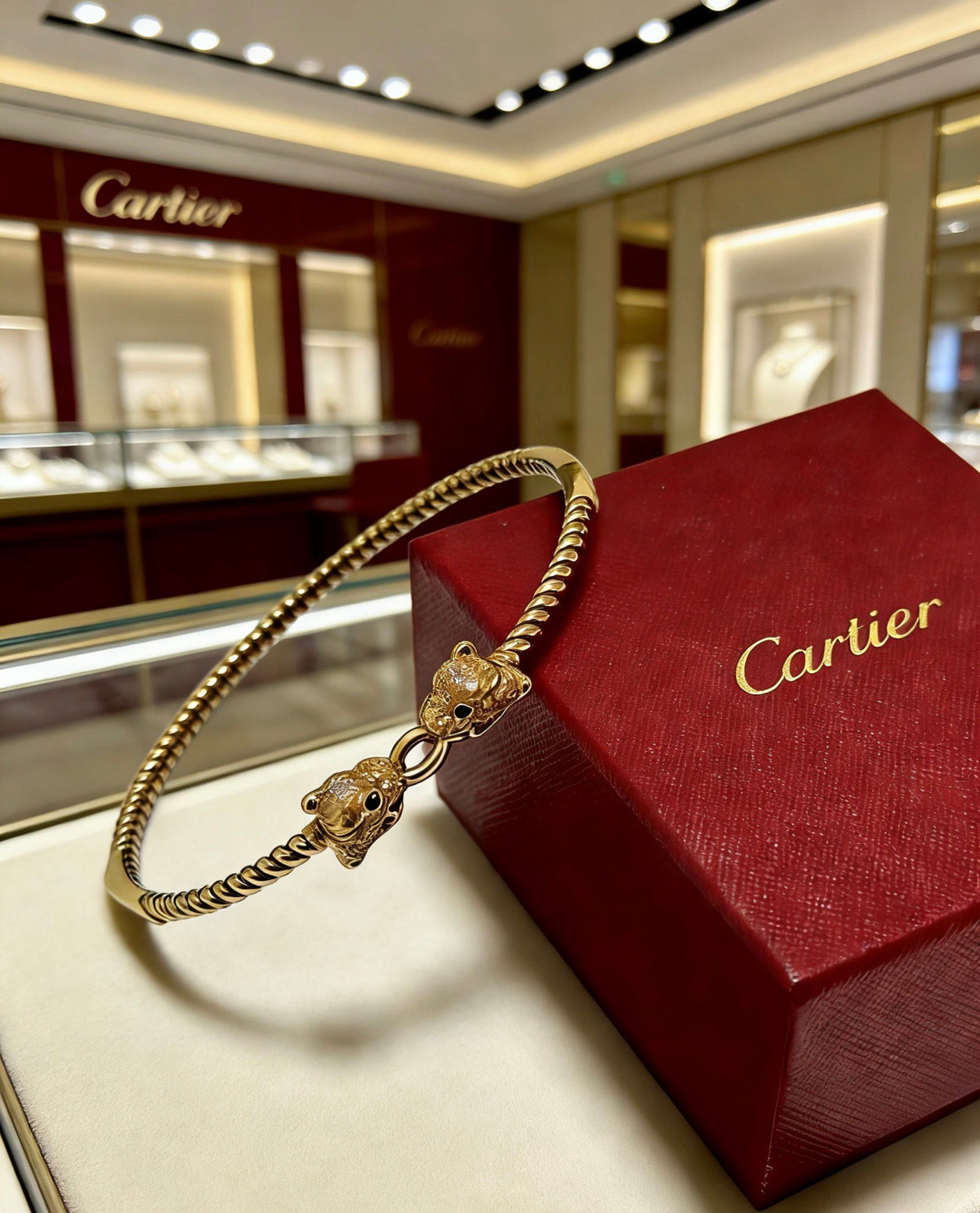 Sculptural Statement Bracelet in Gold-Tone – Design 82 styled view