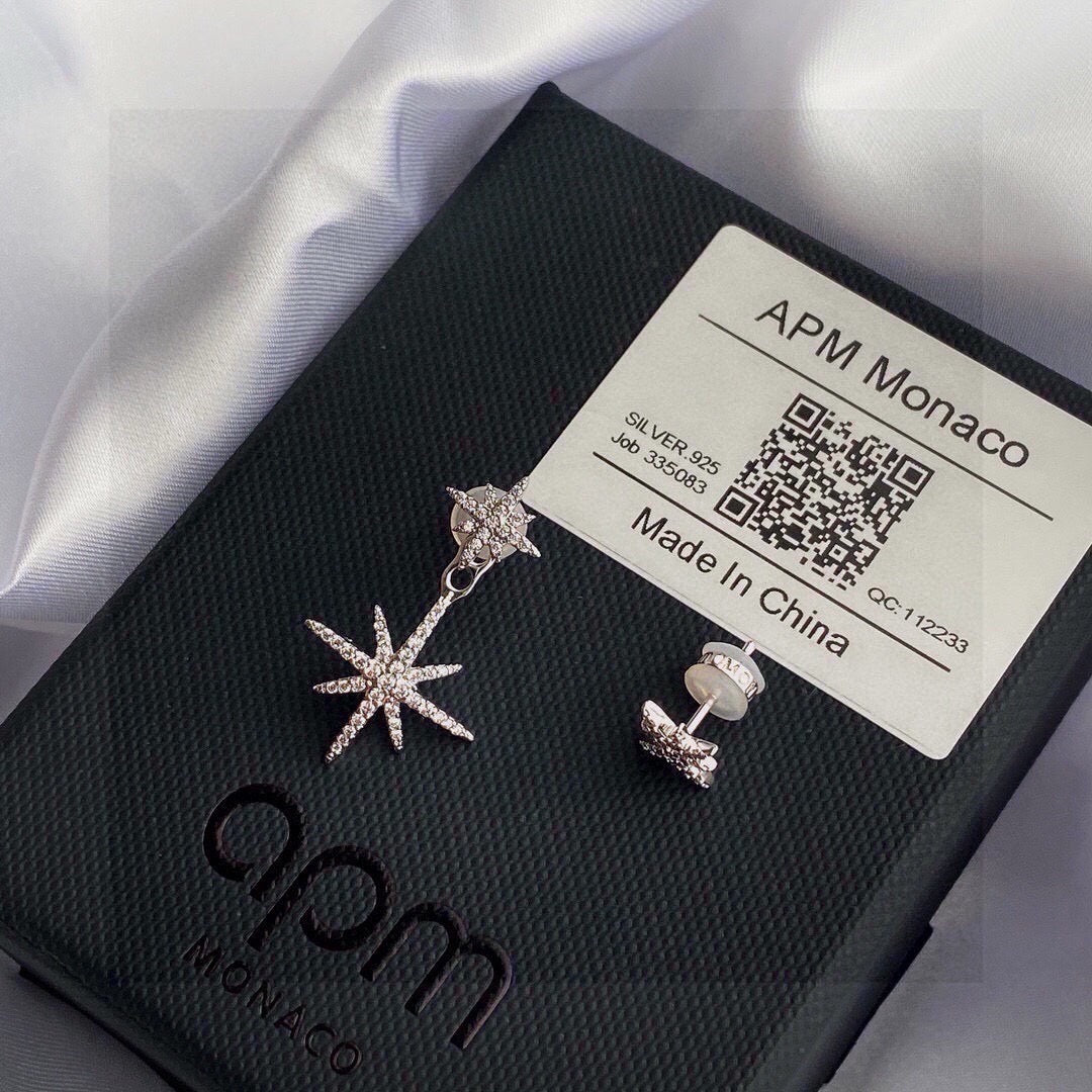 Shooting Star Statement Earrings in Silver-Tone detail view