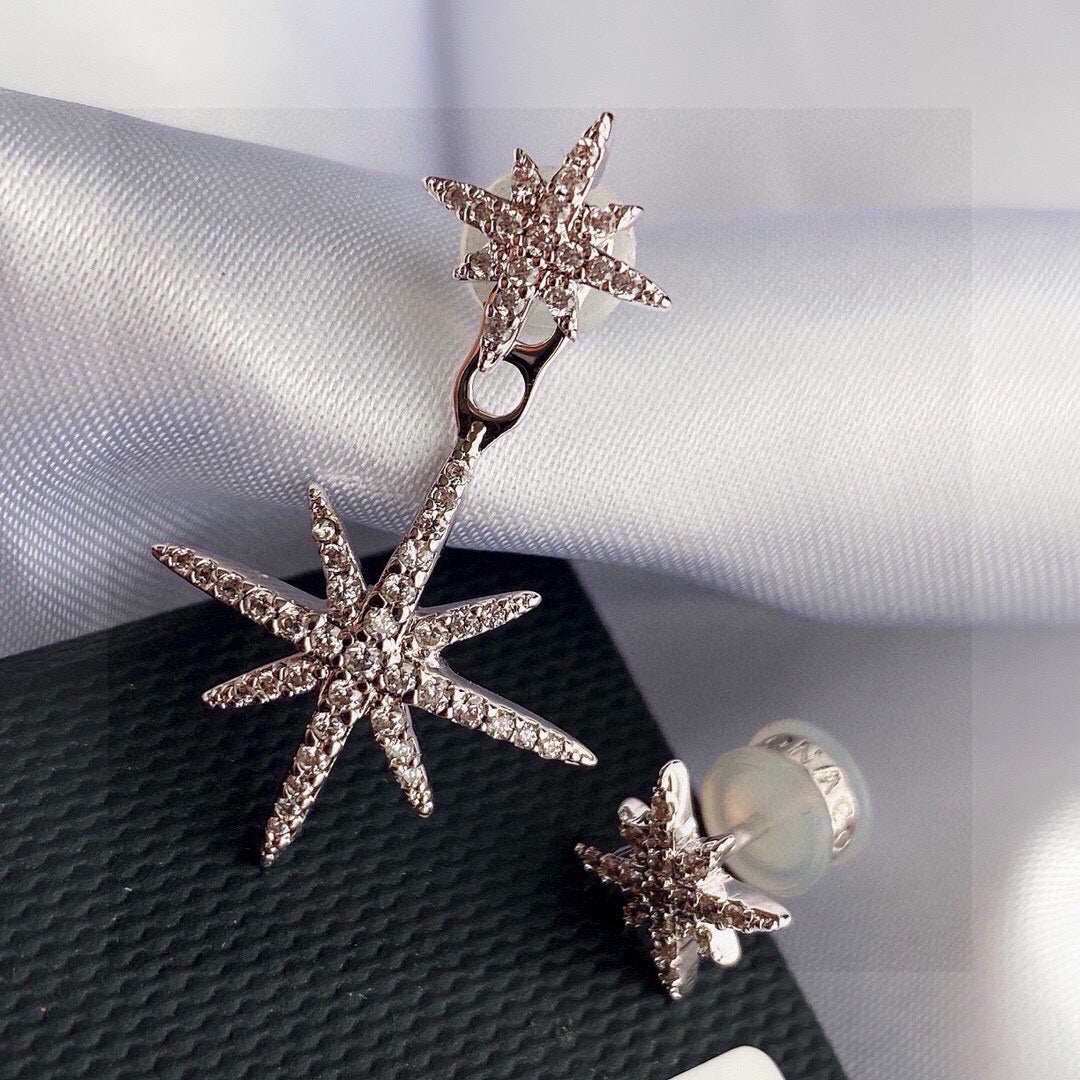 Shooting Star Statement Earrings in Silver-Tone styled product view