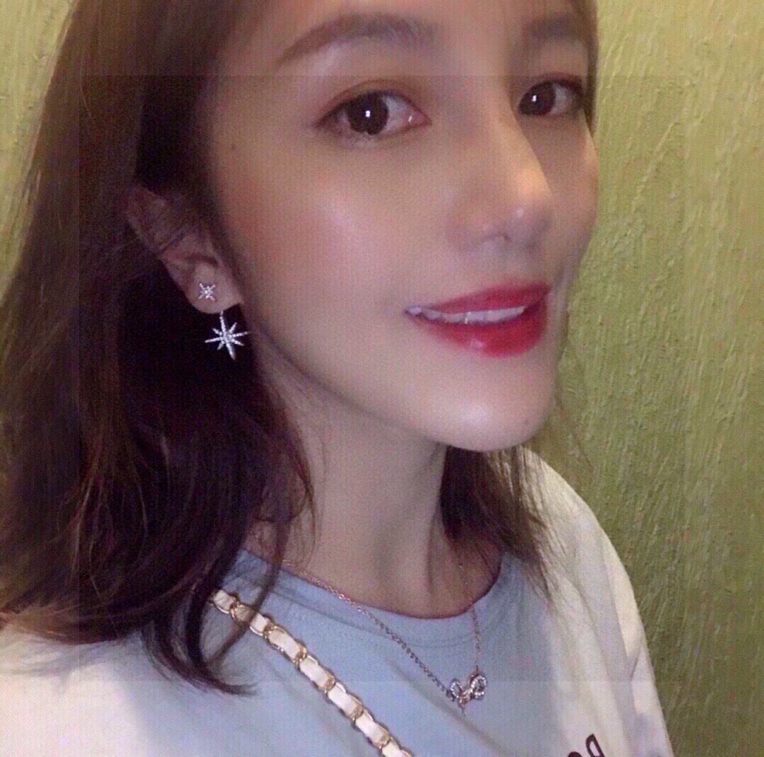 Shooting Star Statement Earrings in Silver-Tone front product view