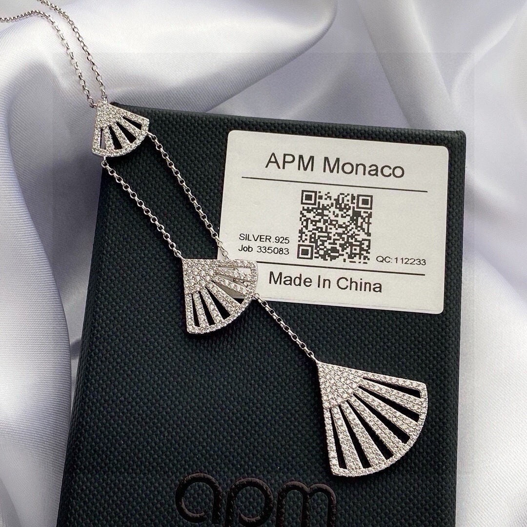 Fan Crystal-Accent Pendant Necklace main product view