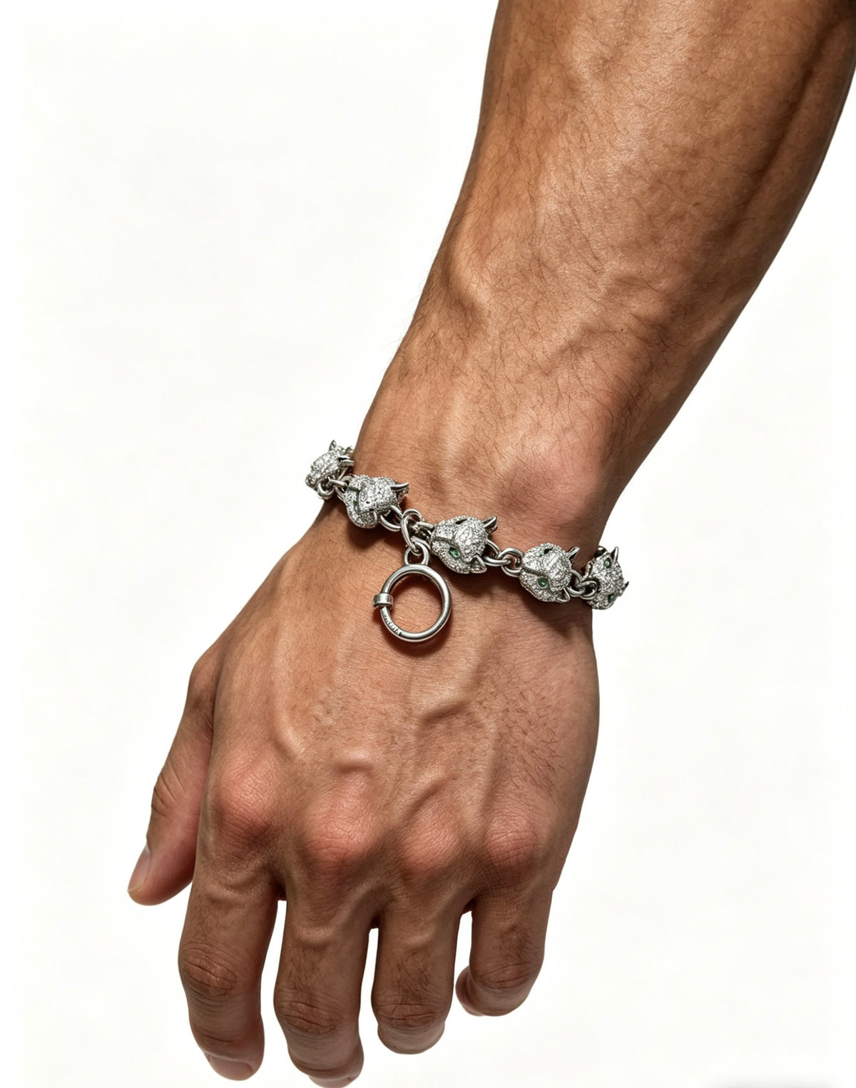 Sculptural Statement Bracelet in Gold-Tone – Design 83 close-up detail