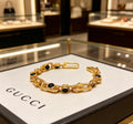Geometric Emblem Bracelet in Polished Metal-Tone – Design 060 main product view