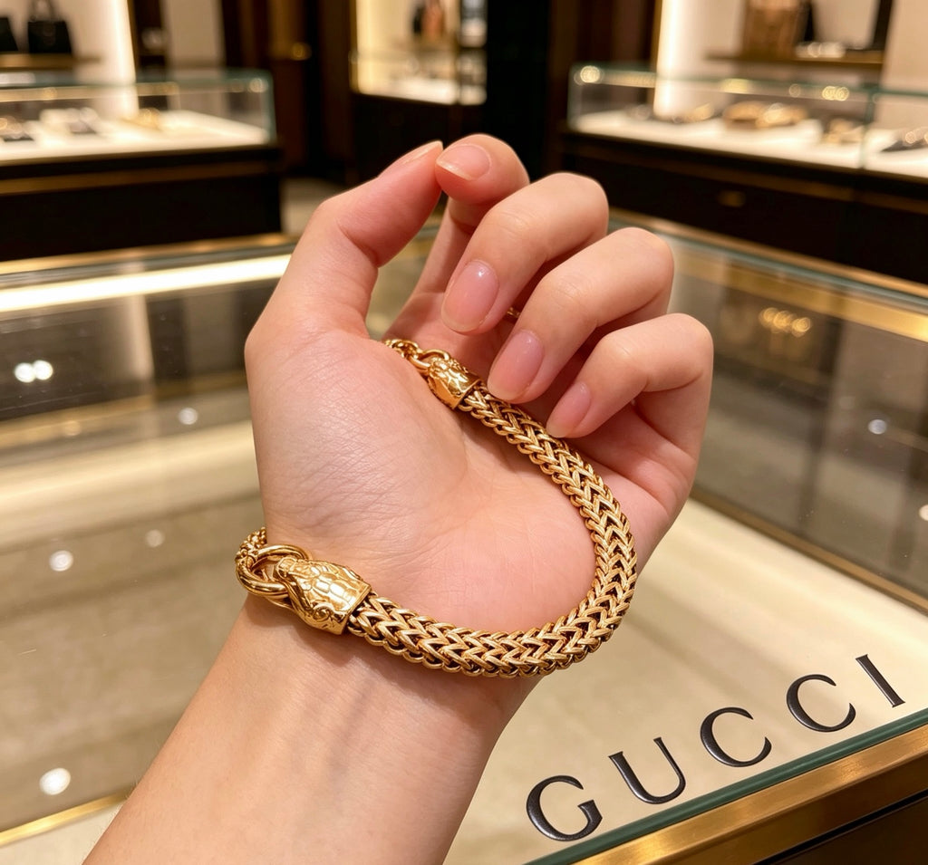 Serpentine Bracelet in Polished Metal-Tone main product view