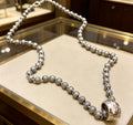 Double-G Emblem Pendant Necklace in Silver-Tone – Vintage Detail – Design 026 main product view
