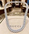 Double-G Emblem Pendant Necklace in Polished Metal-Tone – Design 116 main product view