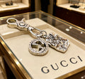 Double-G Emblem Keychain in Polished Metal-Tone – Design 022 main product view