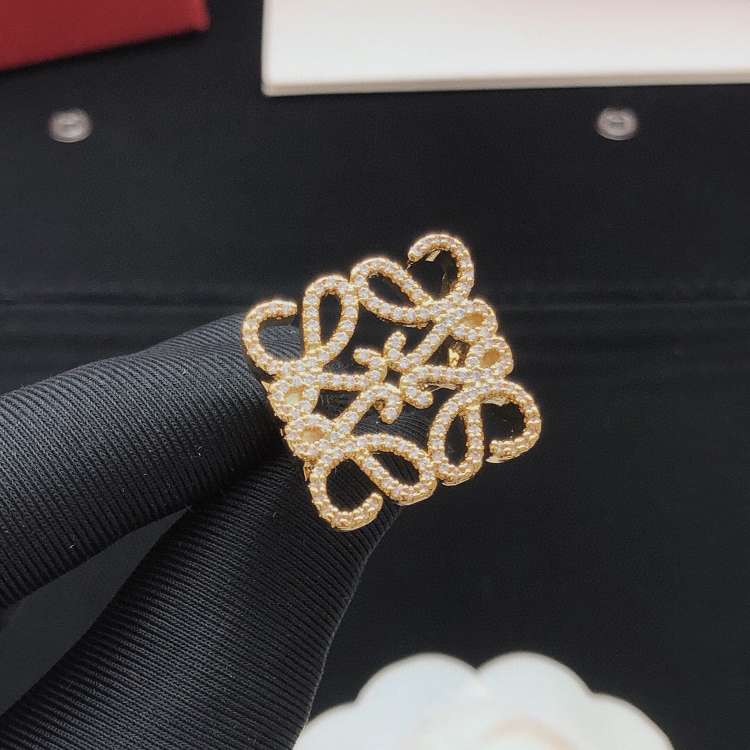Sculptural Statement Ring in Polished Metal-Tone side detail