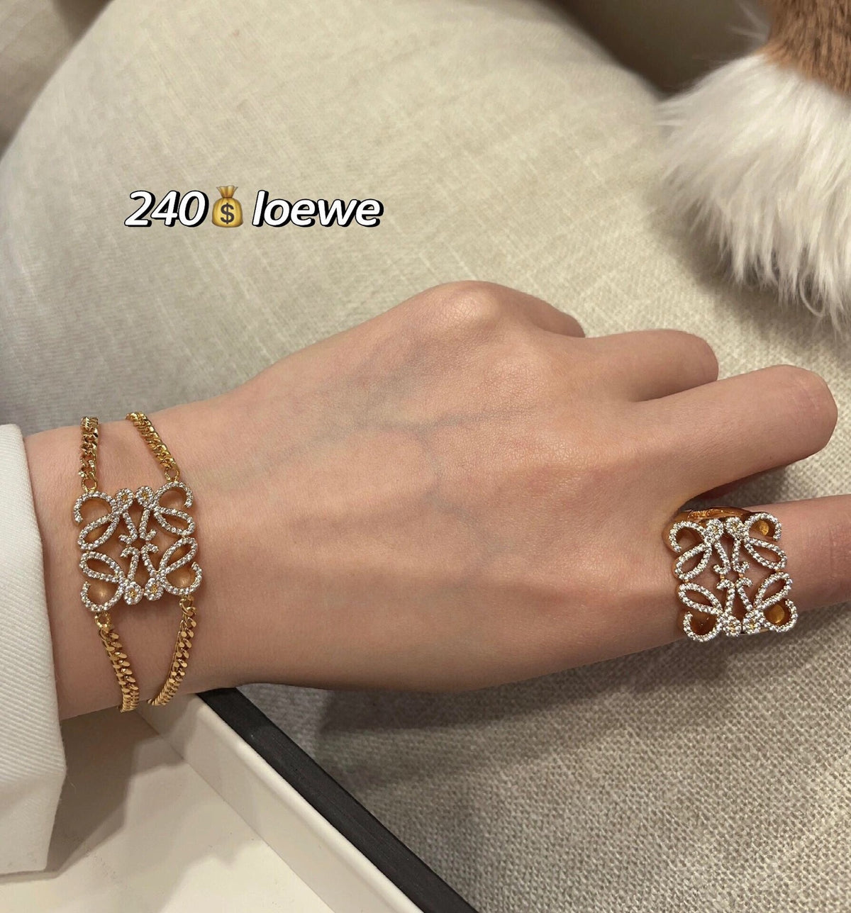 Sculptural Statement Ring in Polished Metal-Tone styled view
