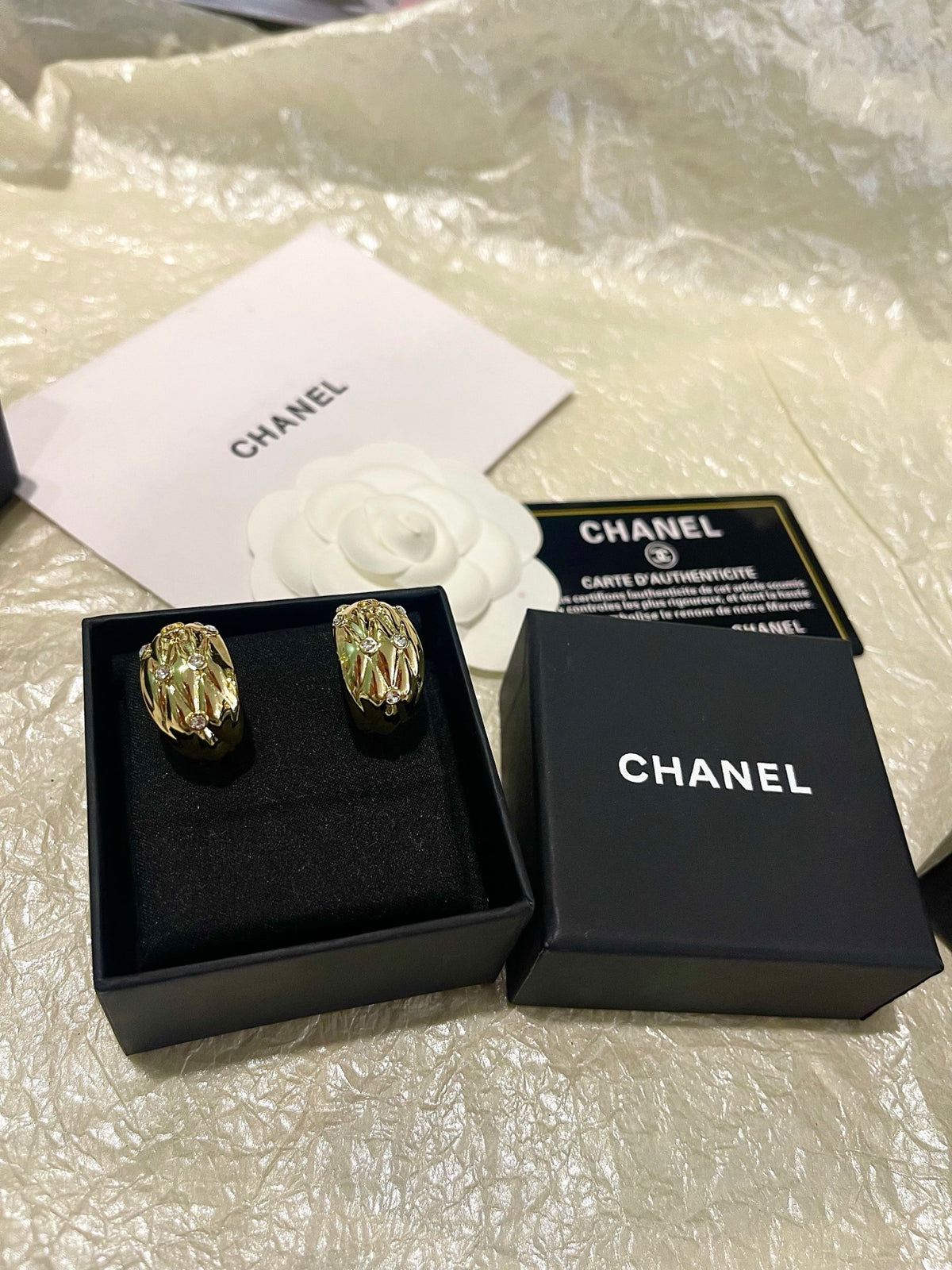 Signature Emblem Crystal-Accent Statement Earrings – Design 007 main product view