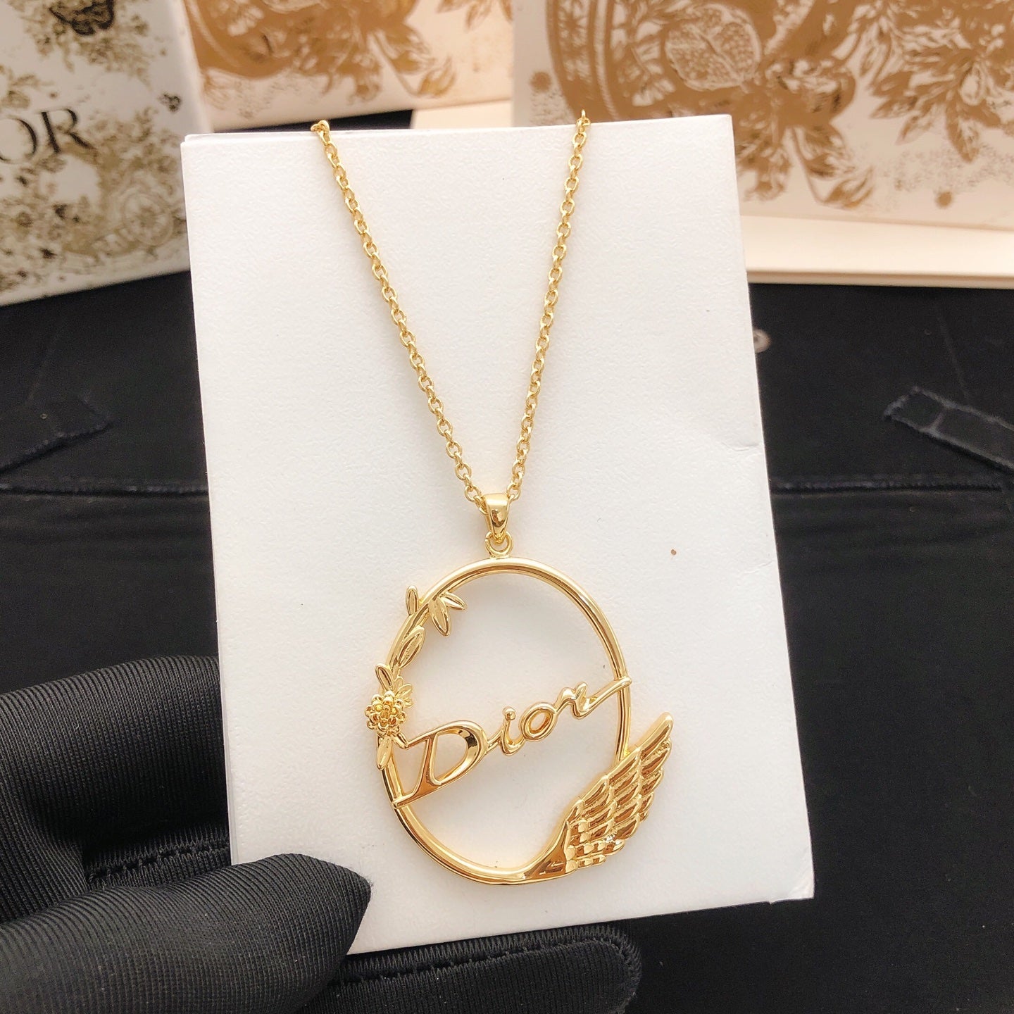 Graphic Letter Motif Jewelry Accessory in Polished Metal-Tone – Design 002 front view