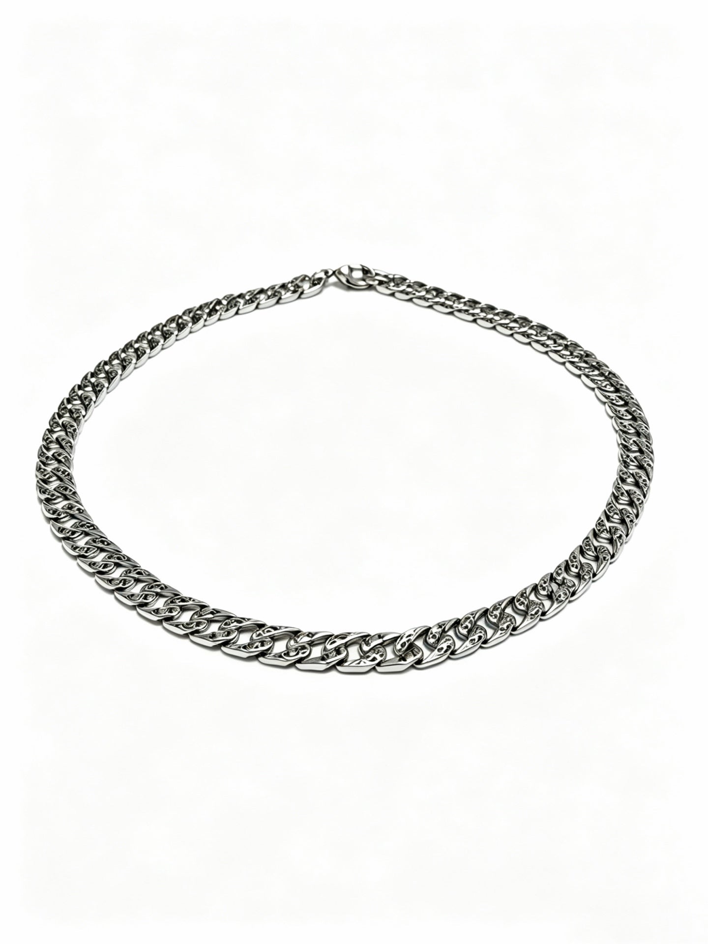 Chain Pendant Necklace in Silver-Tone – Design 021 main product view
