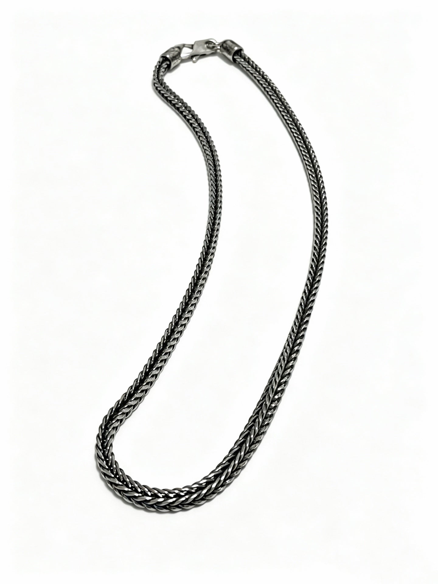 Chain Pendant Necklace in Silver-Tone – Design 019 front product view