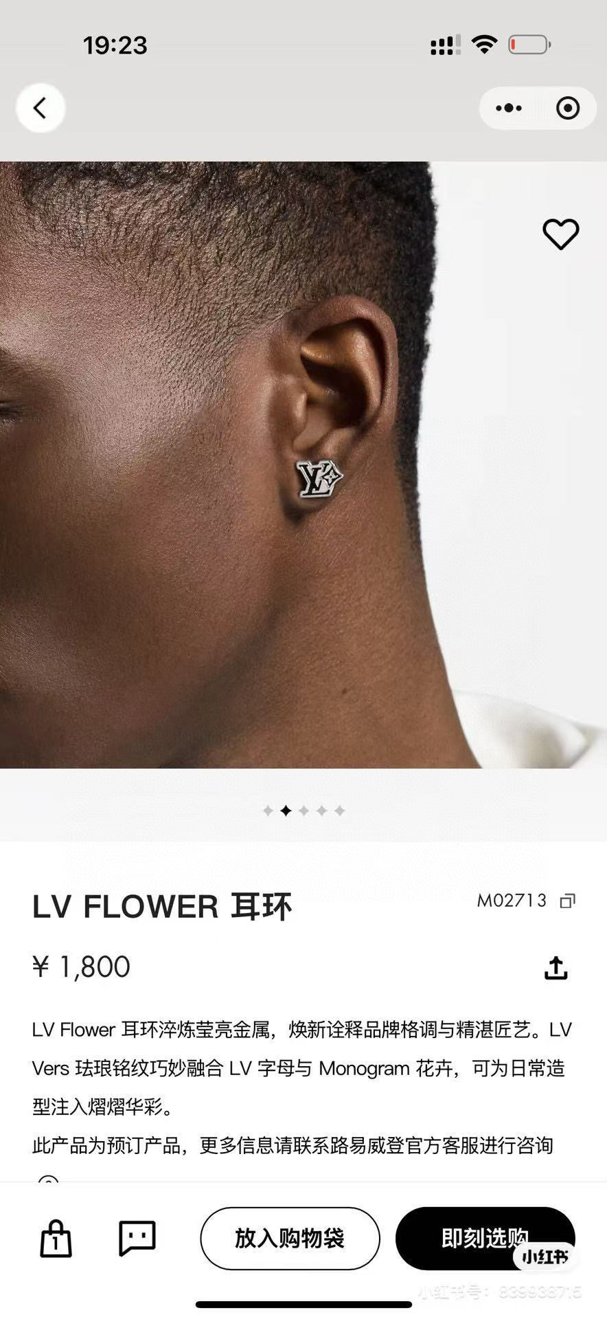 Letter Emblem Stud Earrings in Polished Metal-Tone – Design 019 styled product view