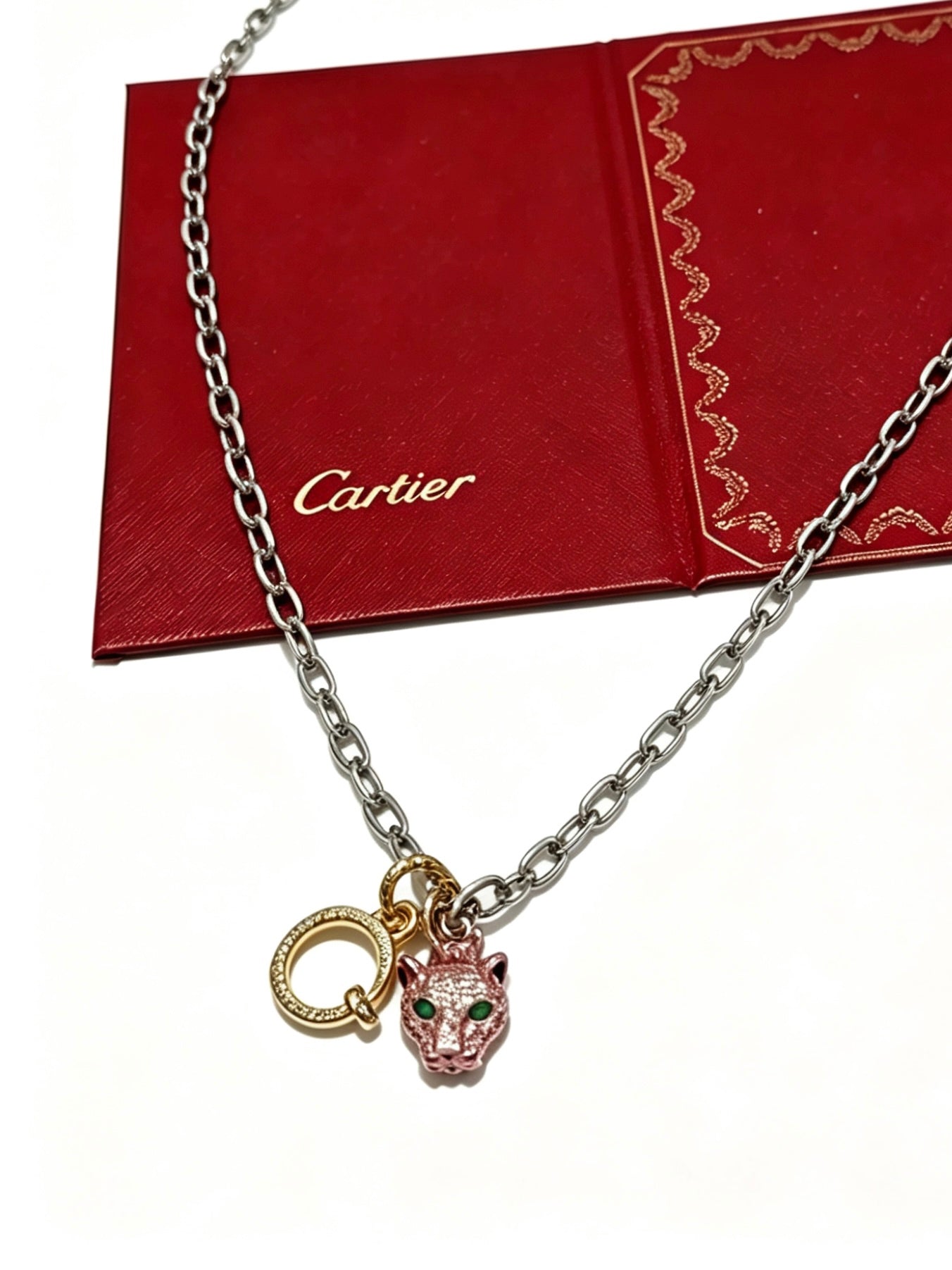 Sculptural Pendant Necklace in Gold-Tone – Design 05 front view
