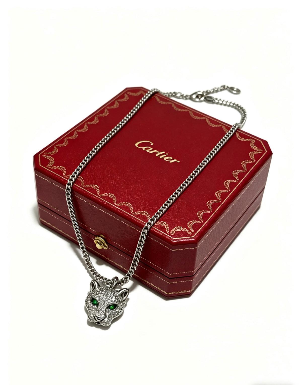 Sculptural Pendant Necklace in Gold-Tone – Design 04 front view