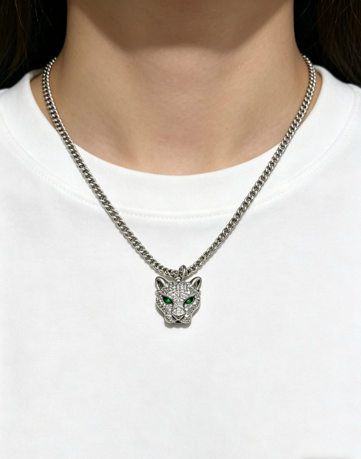 Sculptural Pendant Necklace in Gold-Tone – Design 04 styled view