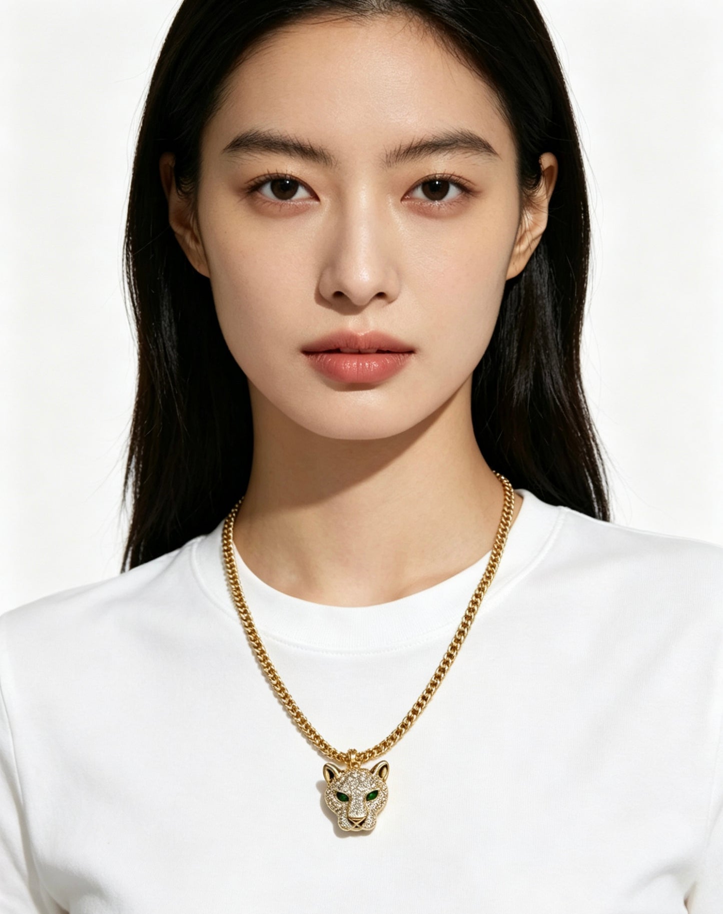Sculptural Pendant Necklace in Gold-Tone – Design 03 main product view