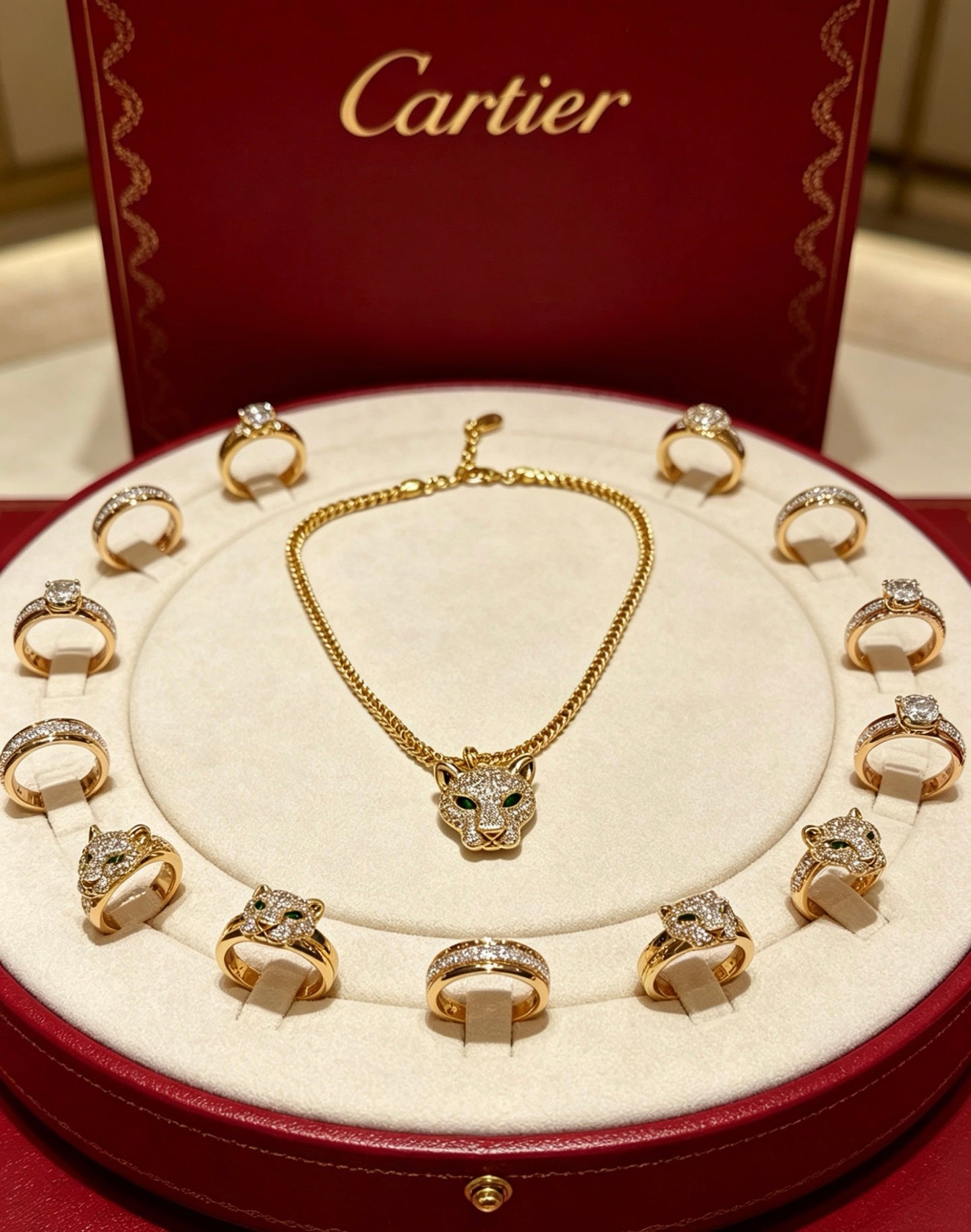 Sculptural Pendant Necklace in Gold-Tone – Design 03 side detail