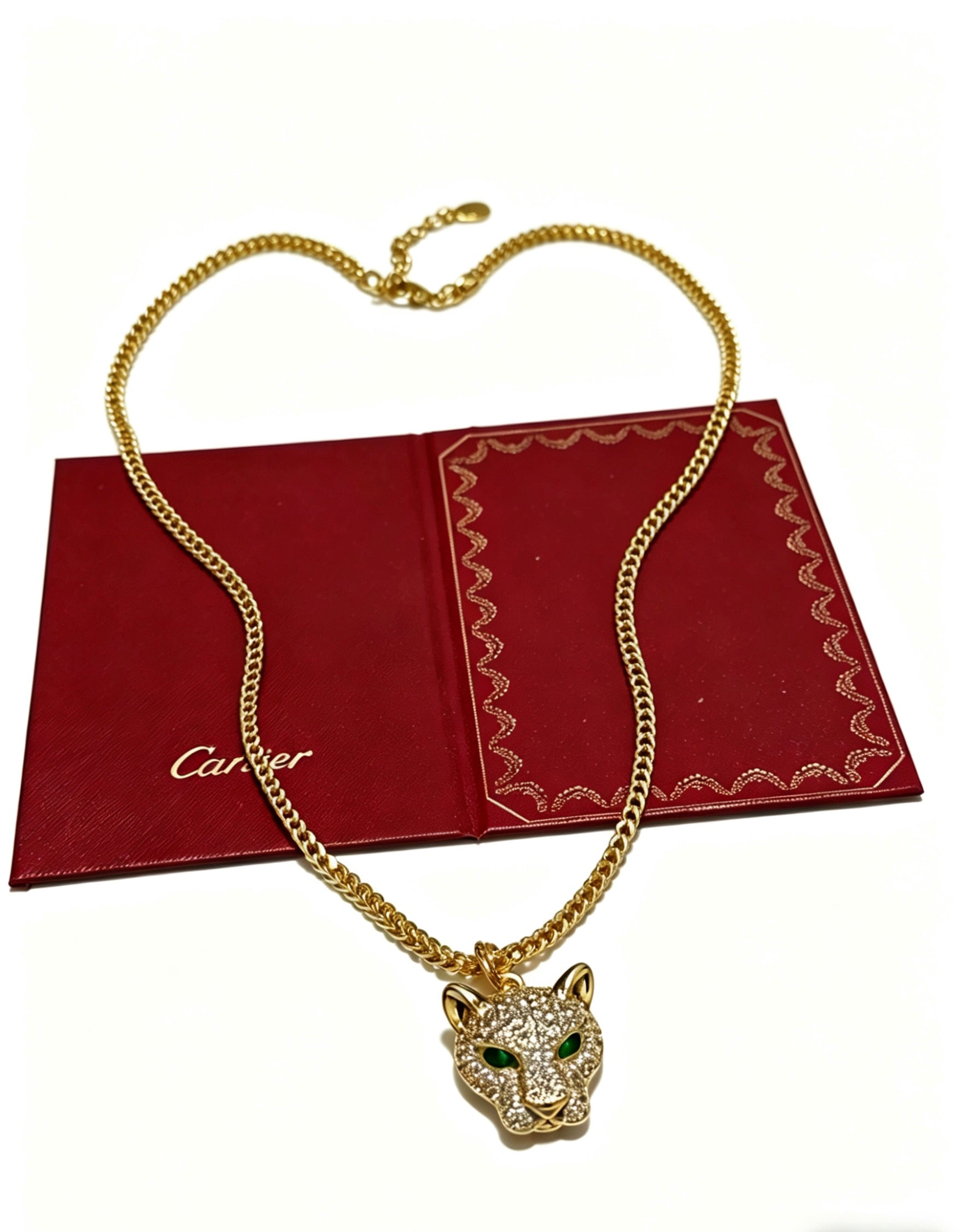Sculptural Pendant Necklace in Gold-Tone – Design 03 front view