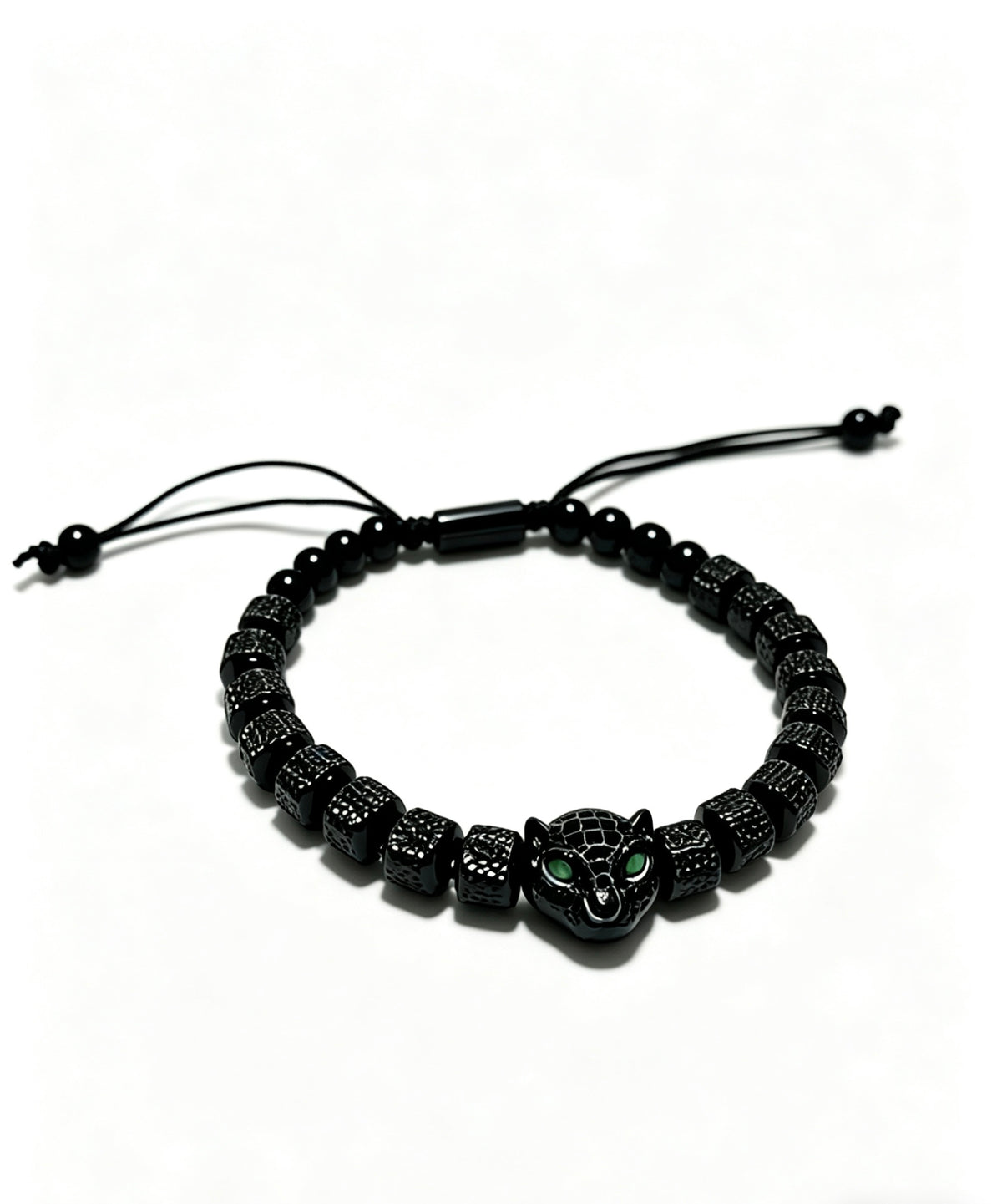 Panther Motif Statement Bracelet in Gold-Tone – Design 12 detail view