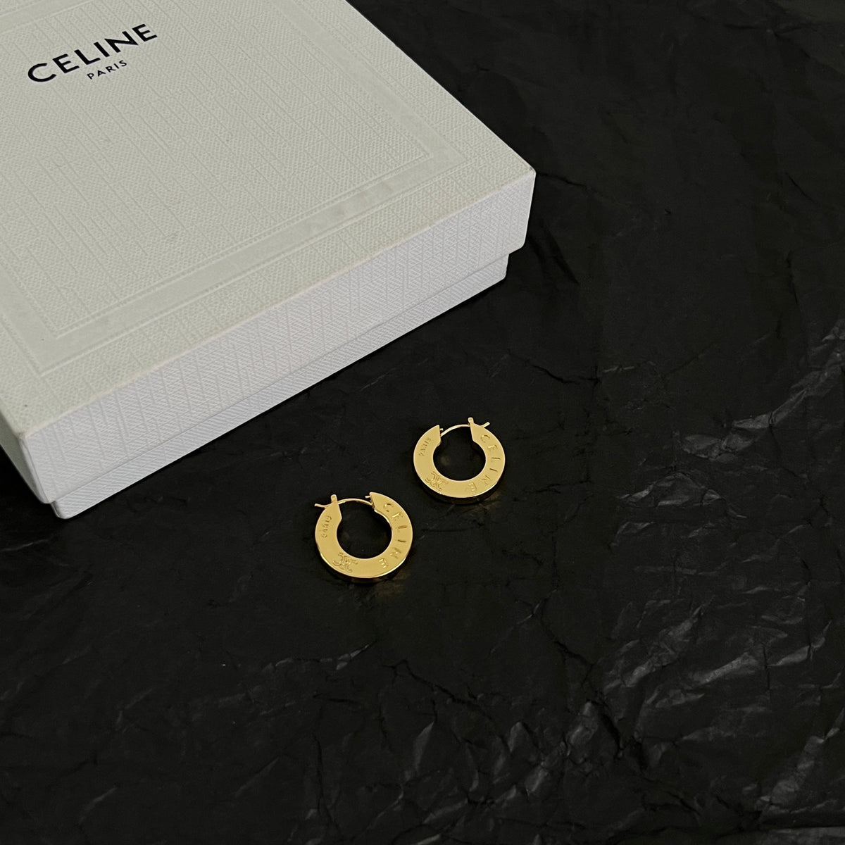 Signature Emblem Statement Earrings in Polished Metal-Tone – Design 01 main product view