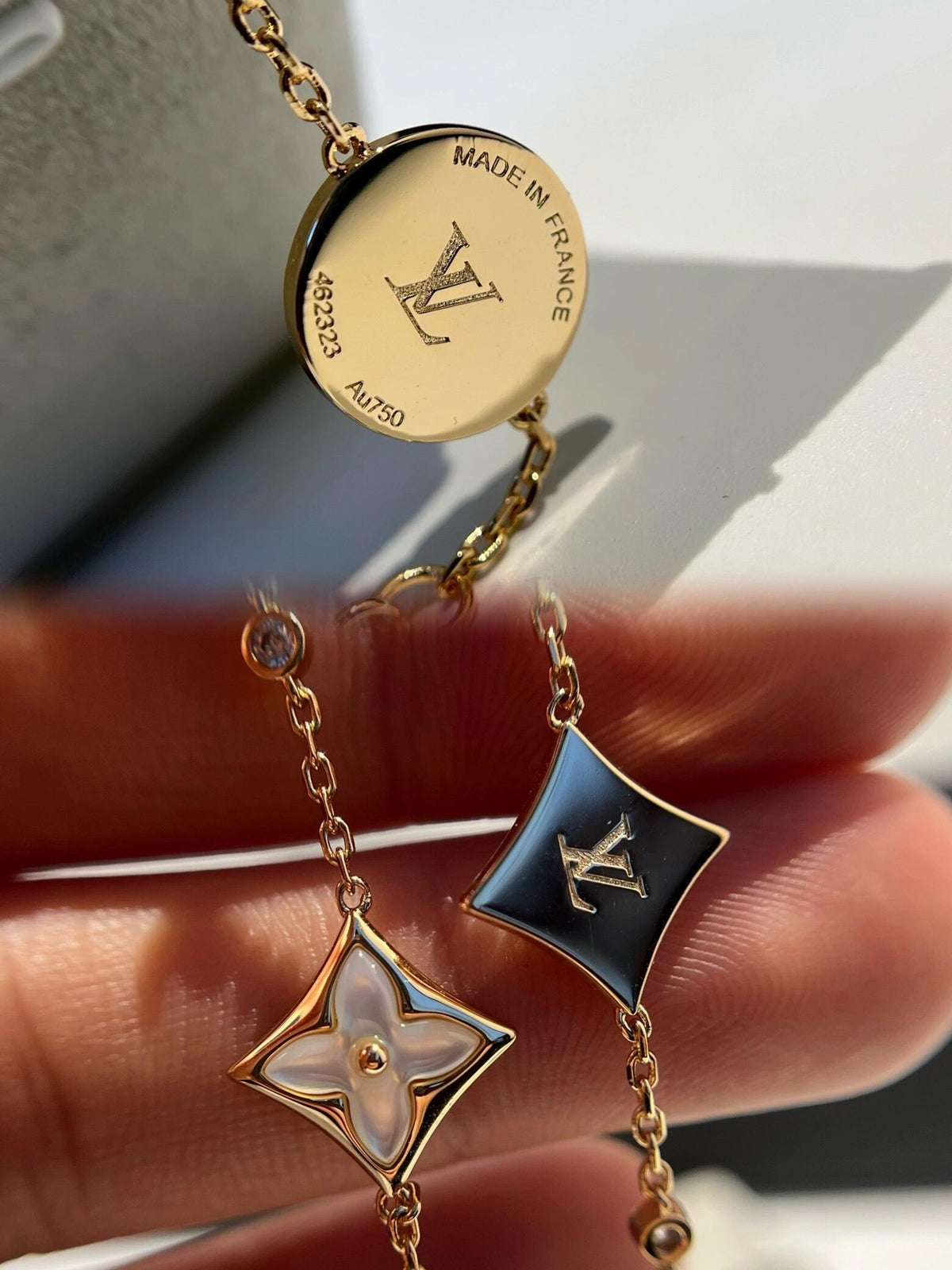 Geometric Emblem Bracelet in Polished Metal-Tone – Design 015 main product view