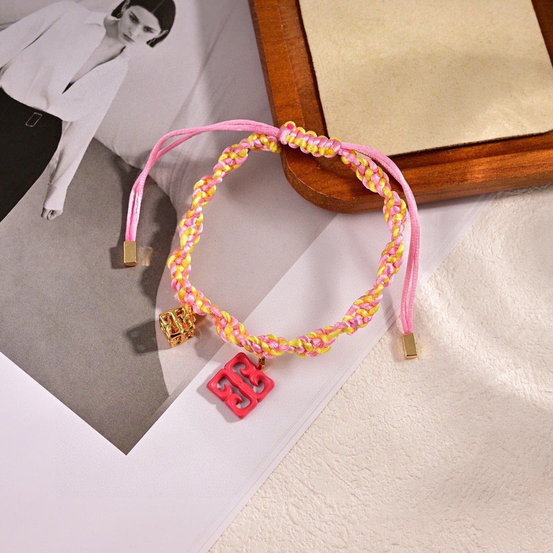 Infinity Cord Bracelet – Multicolor close-up view