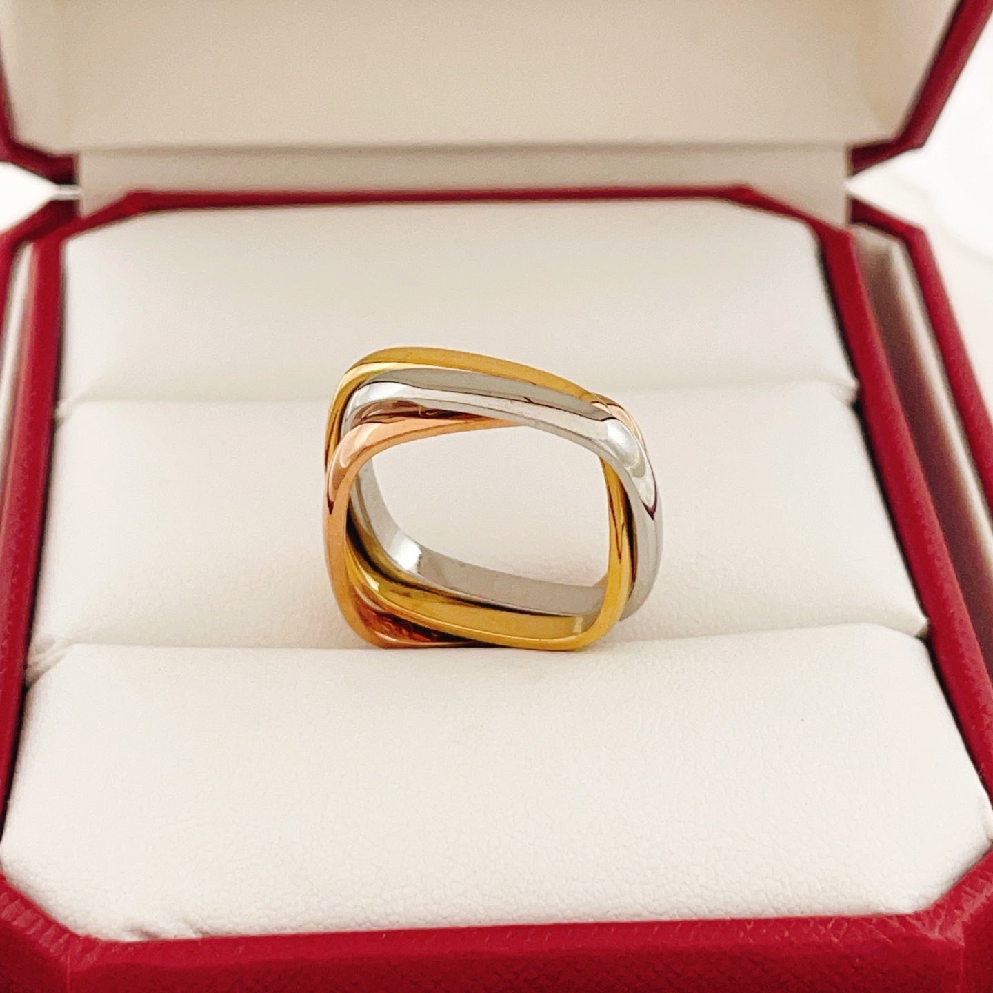 Sculptural Statement Ring in Polished Metal-Tone – Design 03 main product view