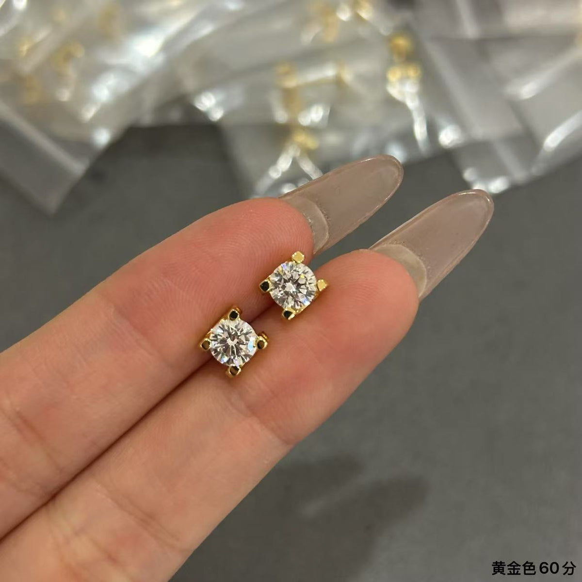 Sculptural Stud Earrings in Polished Metal-Tone main product view