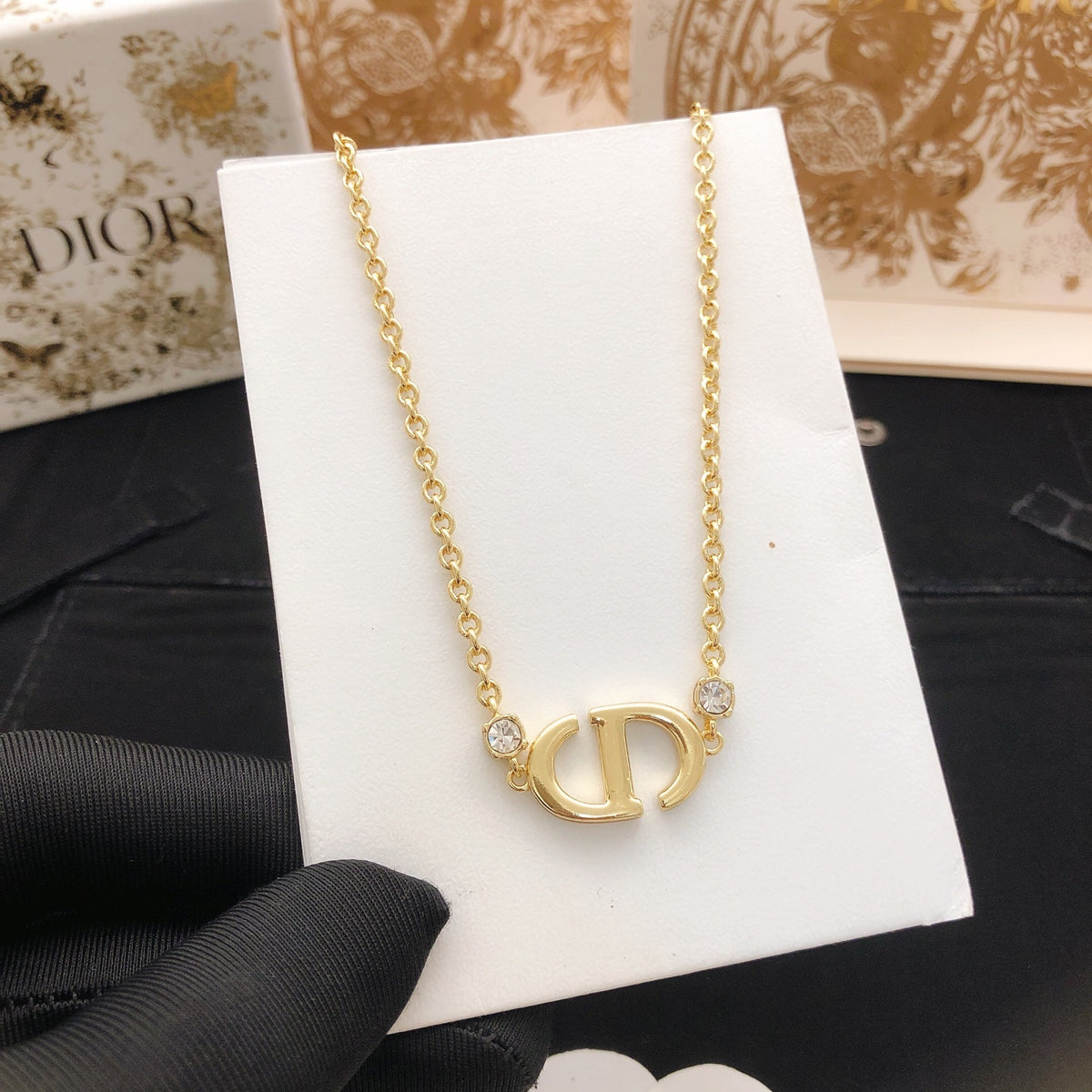 Sculptural Pendant Necklace in Polished Metal-Tone – Design 019 styled view