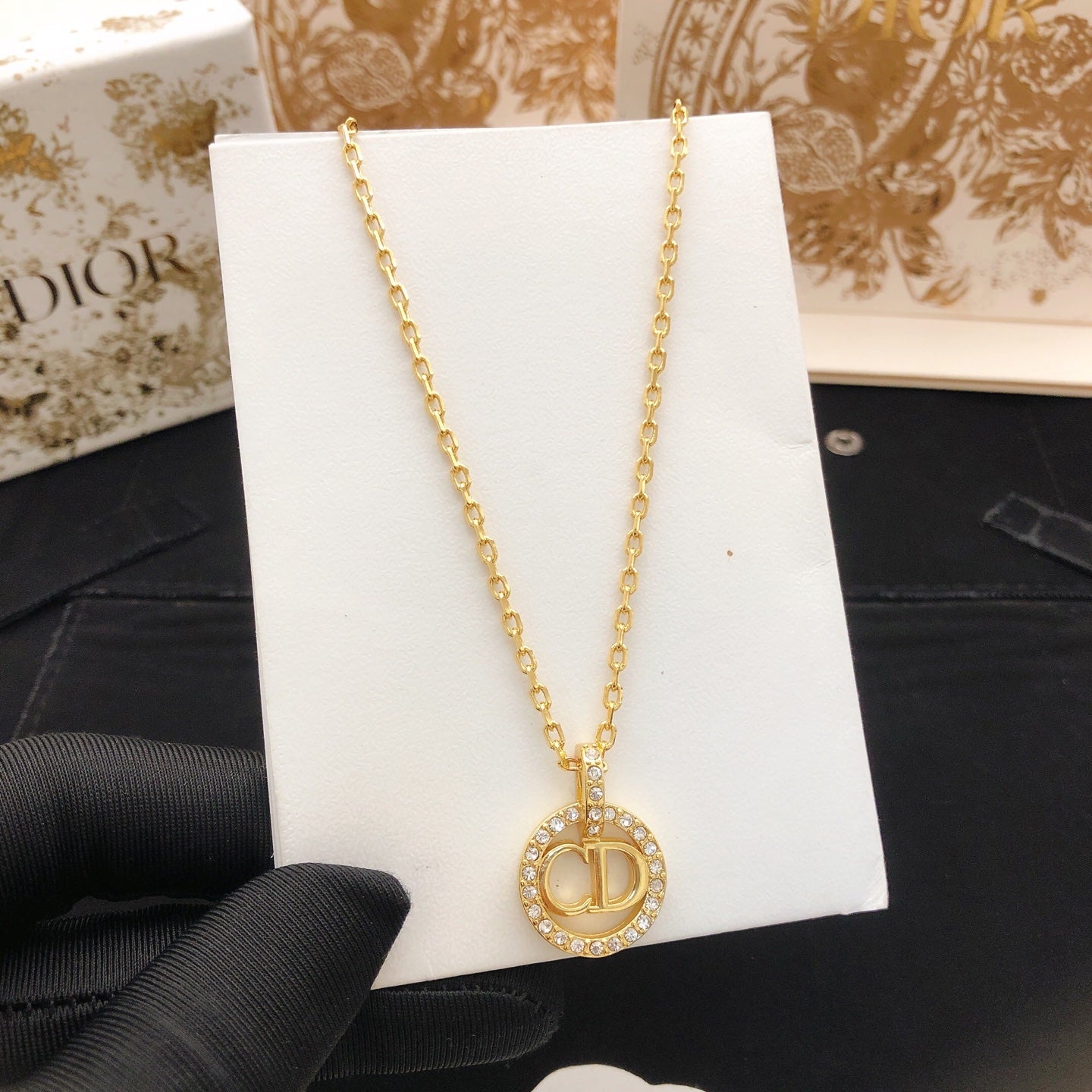 Sculptural Pendant Necklace in Polished Metal-Tone – Design 017 styled view