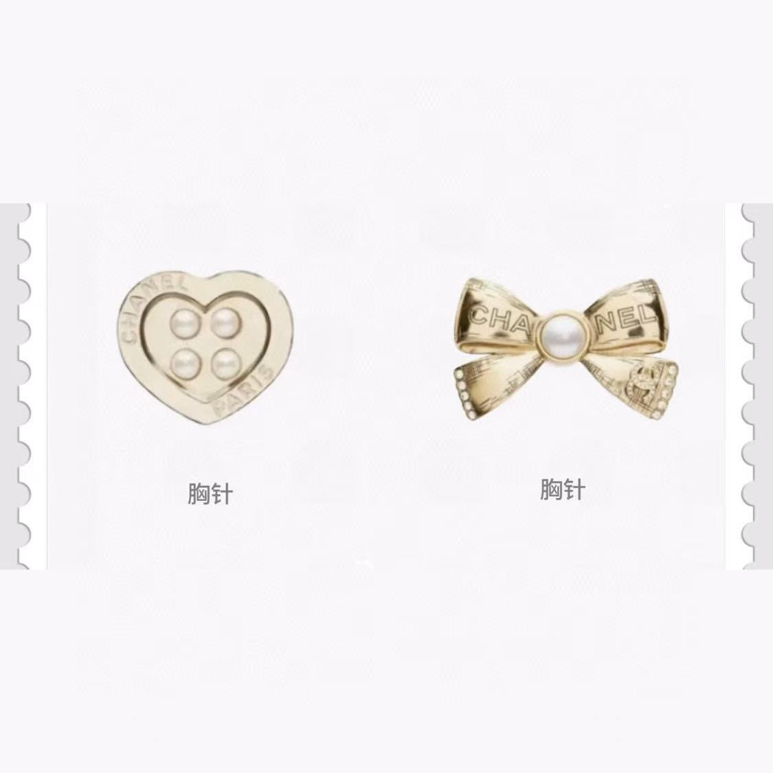 Bow Brooch in Polished Metal-Tone detail view